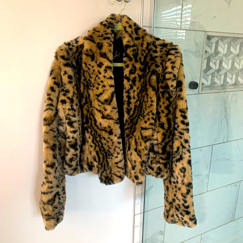 JACK Leopard Print Crop Coat